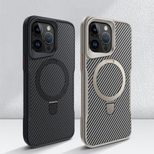 Load image into Gallery viewer, iPhone 16 Series Easy Grip Carbon Texture With Ring Case