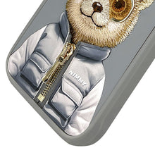 Load image into Gallery viewer, iPhone 16 Series Official Nimmy Cool & Handsome Cat Embroidery Jacket Case - Titanium Gray