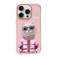 Load image into Gallery viewer, iPhone 16 Series Official Nimmy Rich & Pretty Cat Embroidery Case- Pink