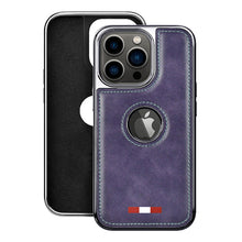 Load image into Gallery viewer, iPhone 14 Series Premium Quality Leather with Logo Open Case