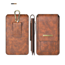 Load image into Gallery viewer, Luxurious Leather Pouch Belt Clip Holster Waist Double Layer Mobile Phone Bag