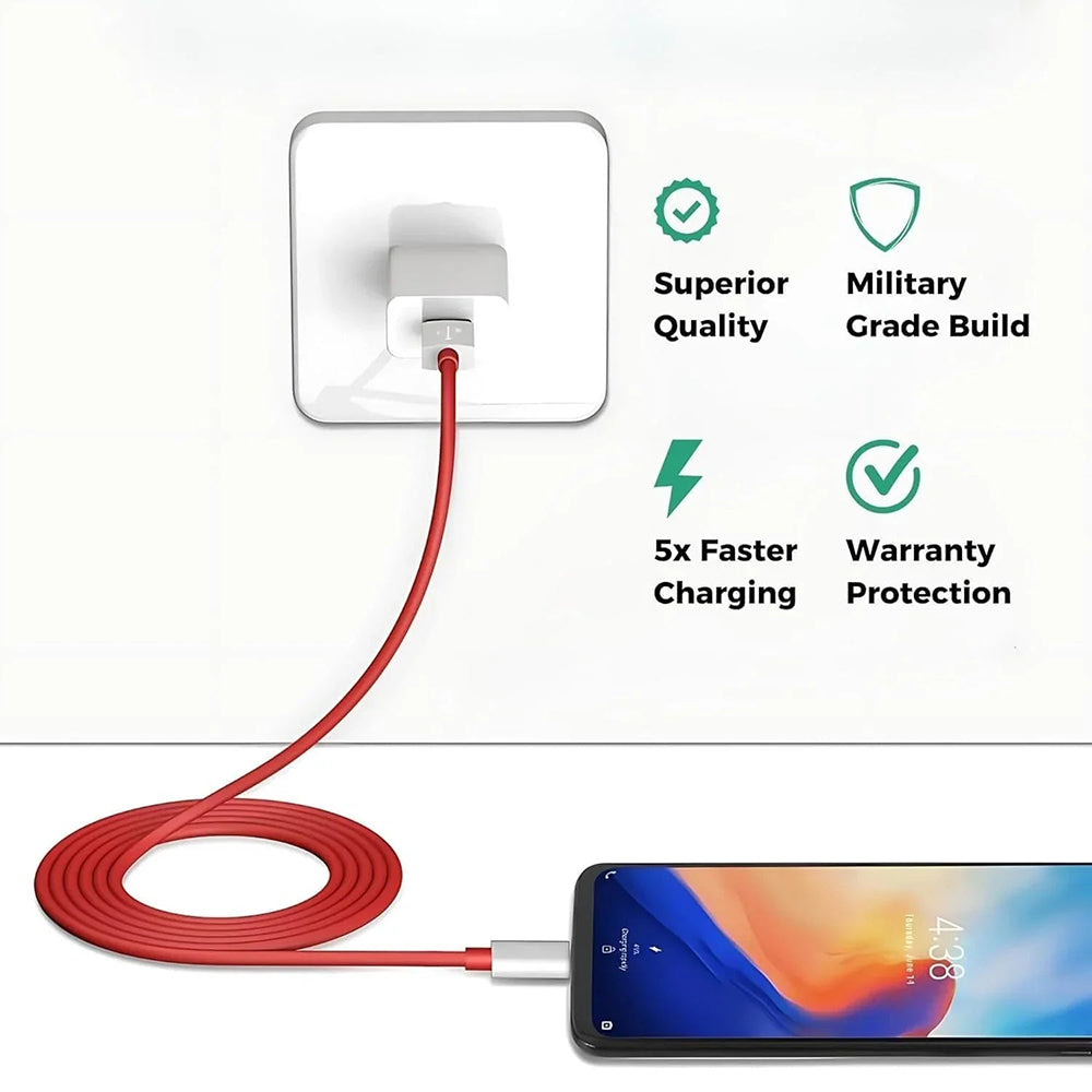 OnePlus 100W Ultra Fast Charger with Type-C SUPERVOOC Cable – Dash Charge Supported