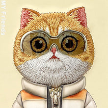 Load image into Gallery viewer, iPhone 16 Series Official Nimmy Cool & Handsome Cat Embroidery Case