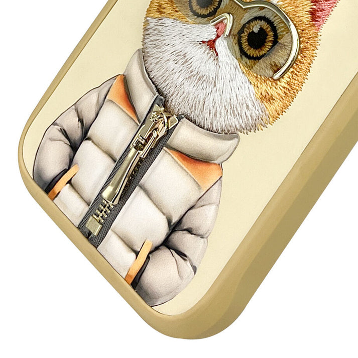 iPhone 16 Series Official Nimmy Cool & Handsome Cat Embroidery Case