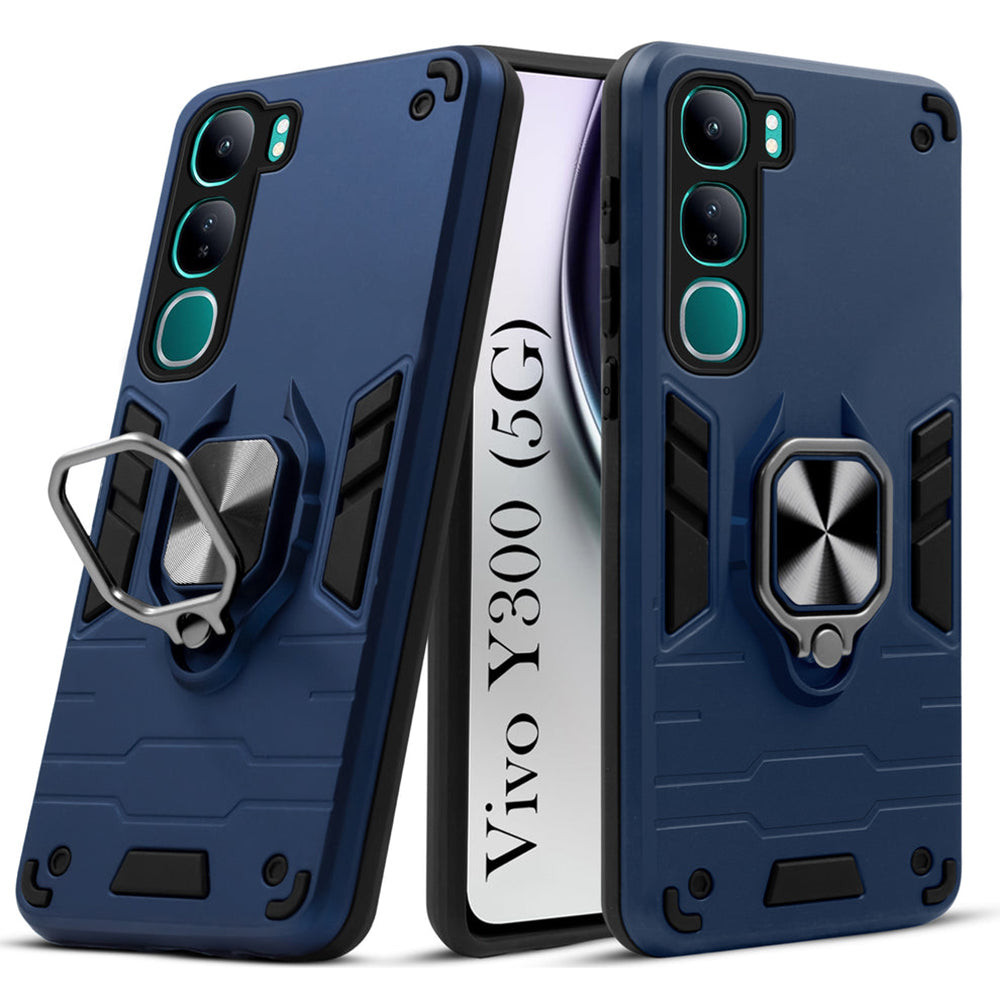 Vivo Y300 UAG Shockproof Dual-Layer Armor Case with Kickstand Ring