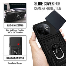 Load image into Gallery viewer, Vivo Y39 5G Hybrid Dual Armor Case with Camera Slide Cover – Shockproof Polycarbonate Protection