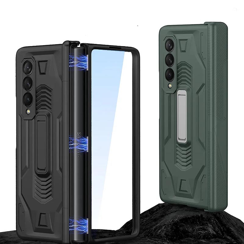 Galaxy Z Fold3 Hinge Magnetic Coverage Amor Kickstand Case