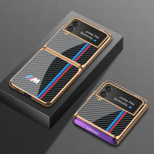 Load image into Gallery viewer, Galaxy Z Flip4 Carbon Motorsports Glass Case