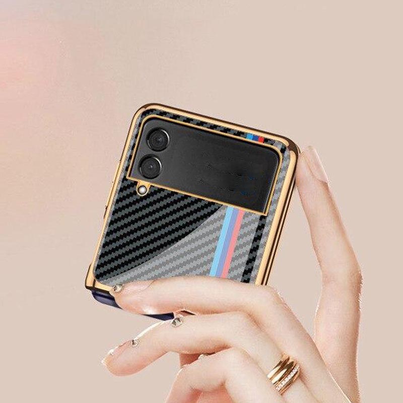 Galaxy Z Flip4 Carbon Motorsports Glass Case