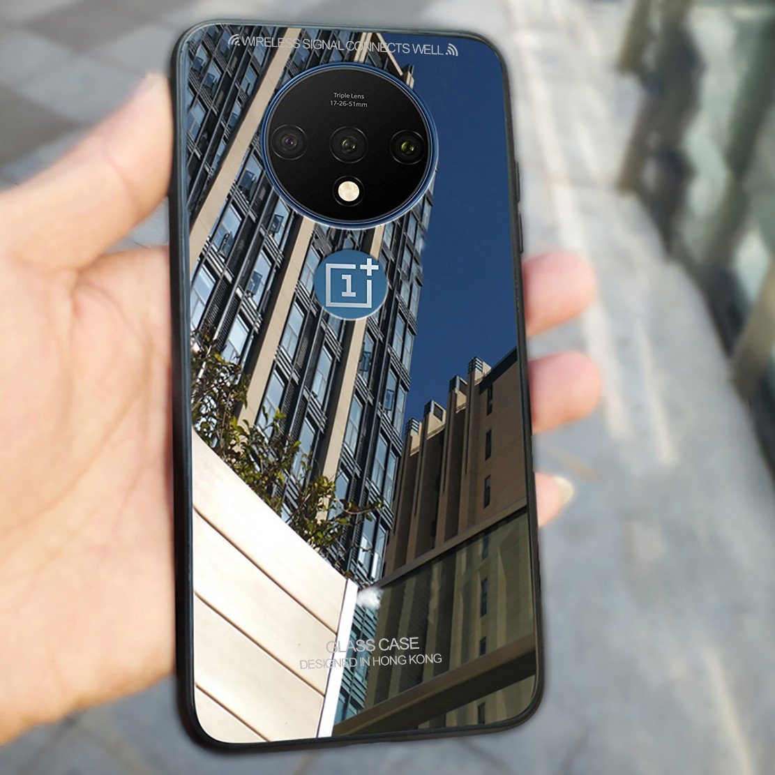 OnePlus 7T Glass Hard Ultra High Protection Case- Black