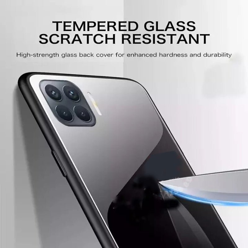 Oppo F17/ F17 Pro Glass Hard Ultra High Protection Case- Black