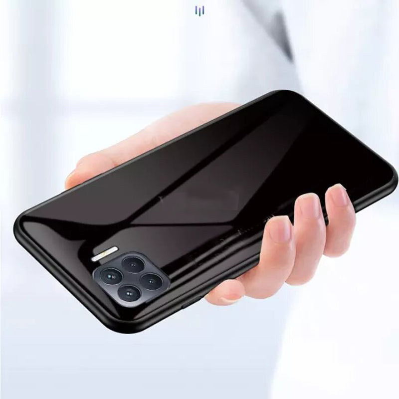 Oppo F17/ F17 Pro Glass Hard Ultra High Protection Case- Black