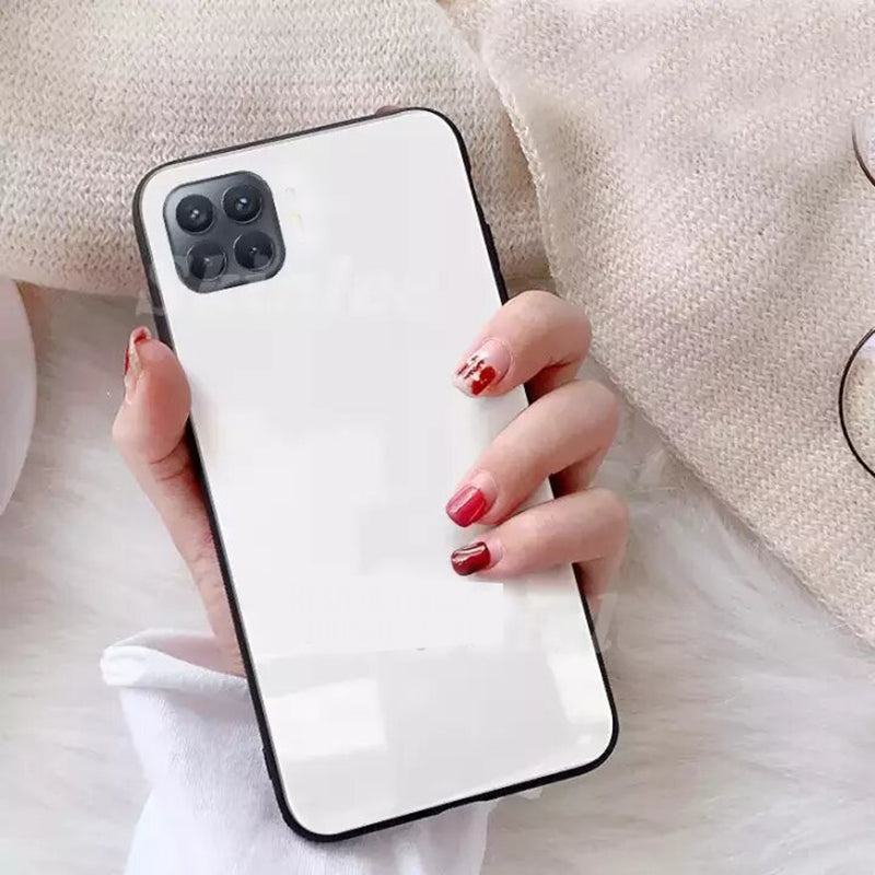 Oppo F17/ F17 Pro Glass Hard Ultra High Protection Case- White