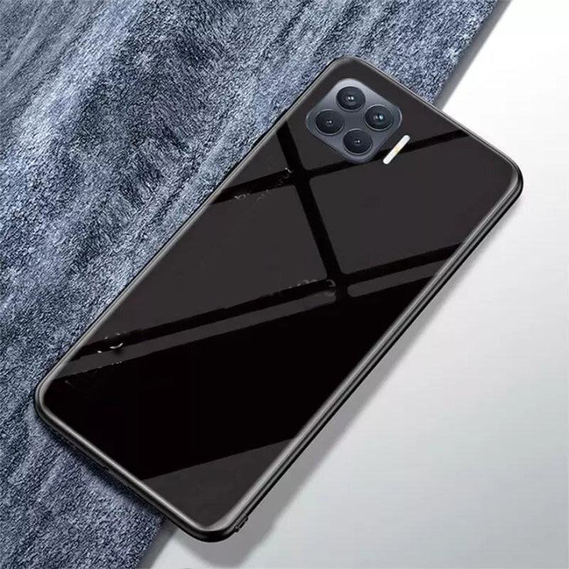 Oppo F17/ F17 Pro Glass Hard Ultra High Protection Case- Black