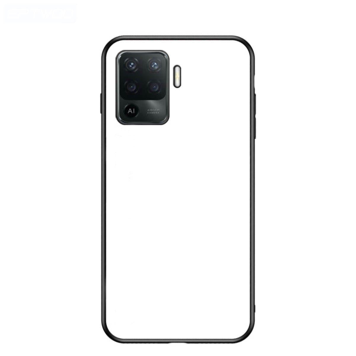 Oppo F19 Pro Glass Hard Ultra High Protection Case- White