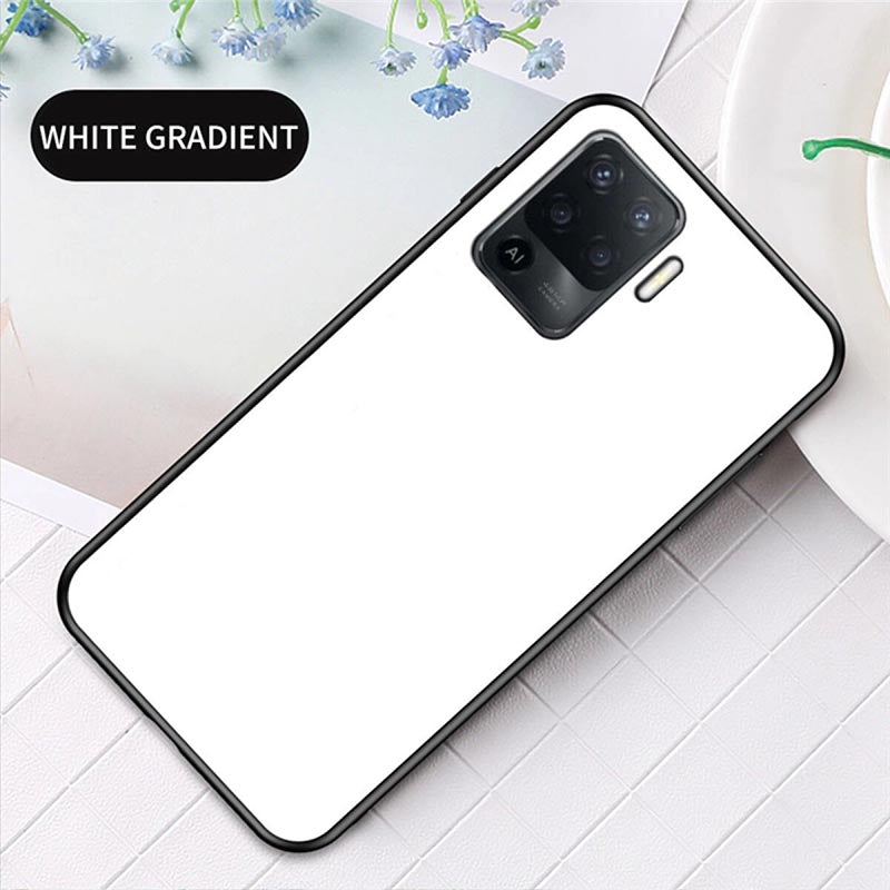 Oppo F19 Pro Glass Hard Ultra High Protection Case- White