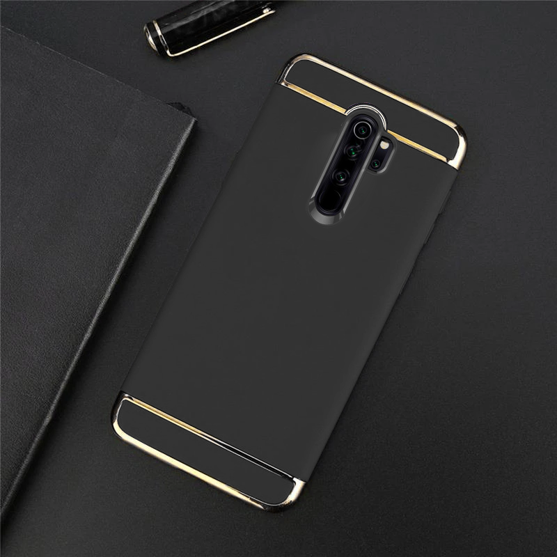 Redmi Note 8 Pro Electroplating 3 in 1 Hard Back Case- Black