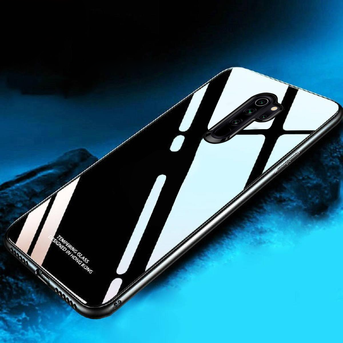 Redmi Note 8 Pro Glass Hard Ultra High Protection Case - Black