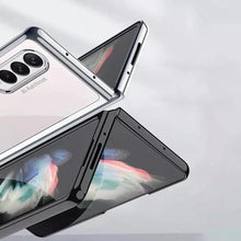 Load image into Gallery viewer, Galaxy Z Fold3 Transparent Ultra Camera Protection Clear Case- Blue