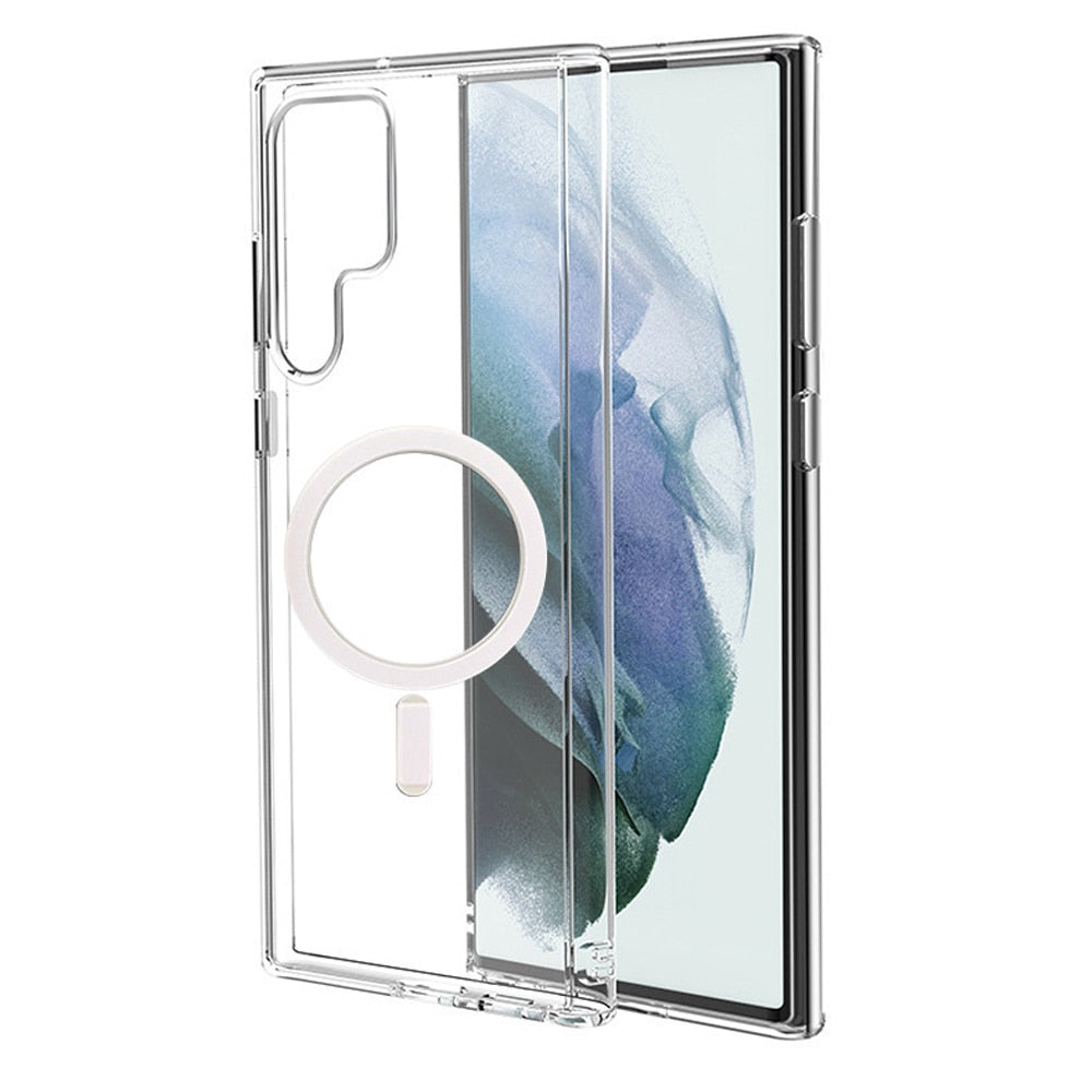 Galaxy S23 Ultra MagSafe Shockproof Transparent Clear Case
