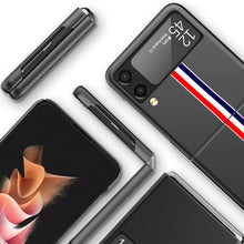 Load image into Gallery viewer, Galaxy Z Flip3 Ultra-Thin Hybrid Striped Matte Shell Case- Black