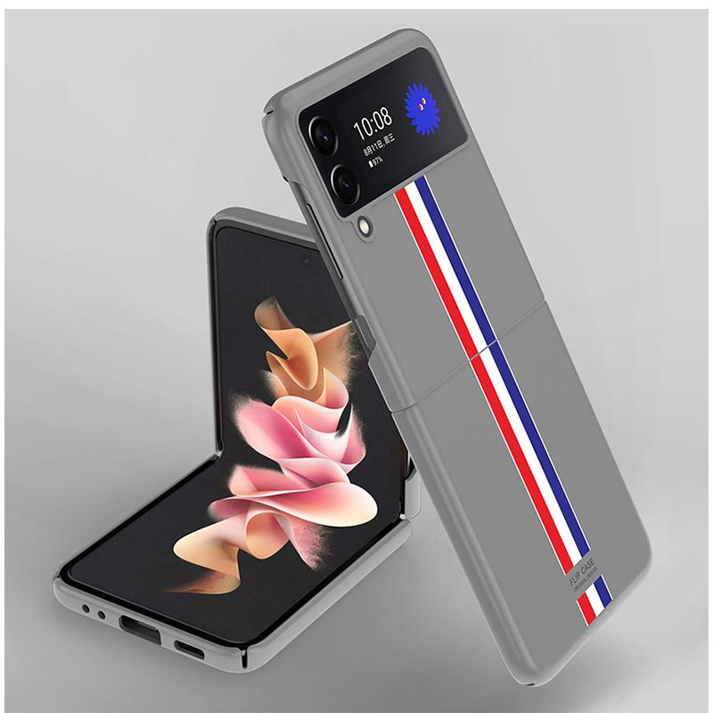 Galaxy Z Flip4 Ultra-Thin Hybrid Striped Matte Shell Case