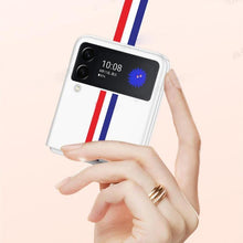 Load image into Gallery viewer, Galaxy Z Flip3 Ultra-Thin Hybrid Striped Matte Shell Case- Black
