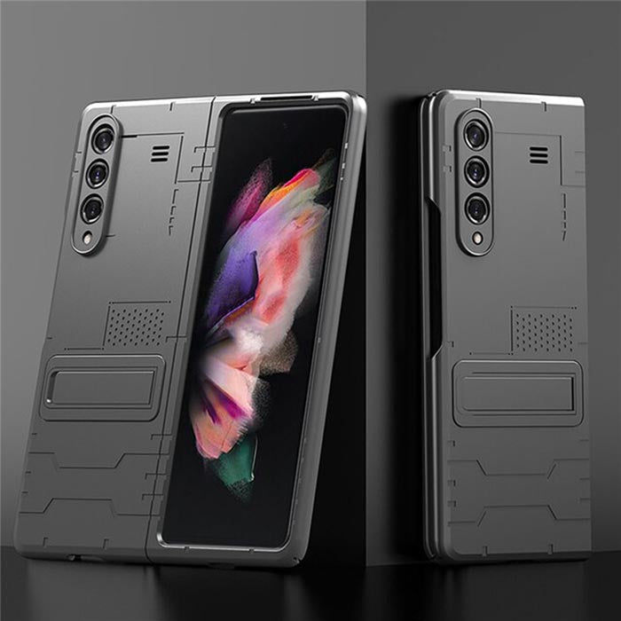 Galaxy Z Fold3 Invisible Magnetic Kickstand Holder Bracket Hard Back Case