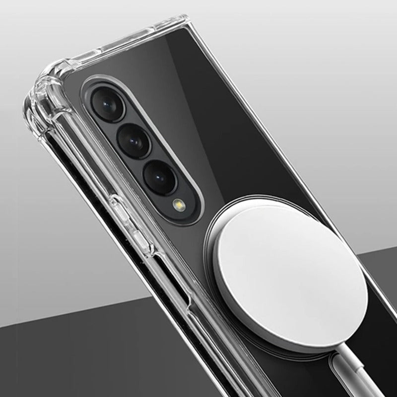 Galaxy Z Fold4 MagSafe Shockproof Transparent Clear Case