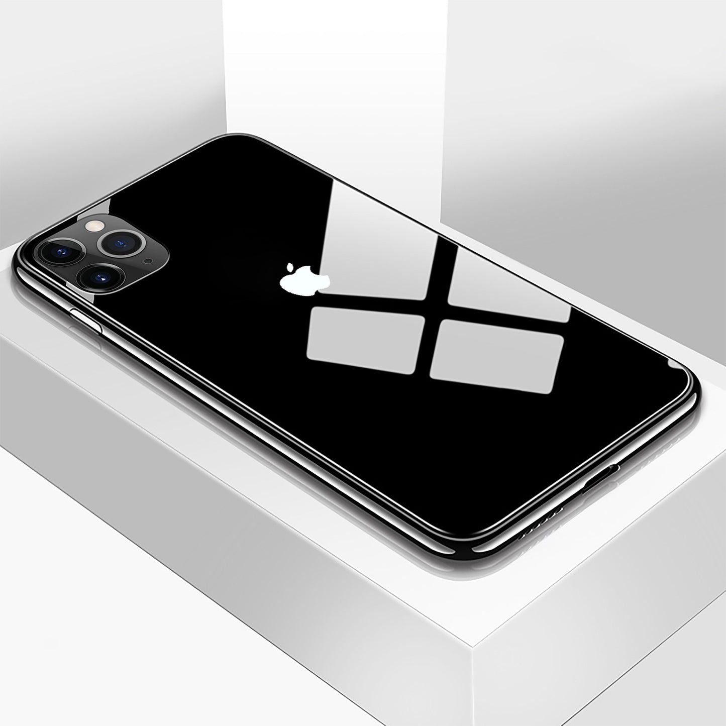 iPhone 11 Pro Glass Hard Ultra High Protection Case- Black