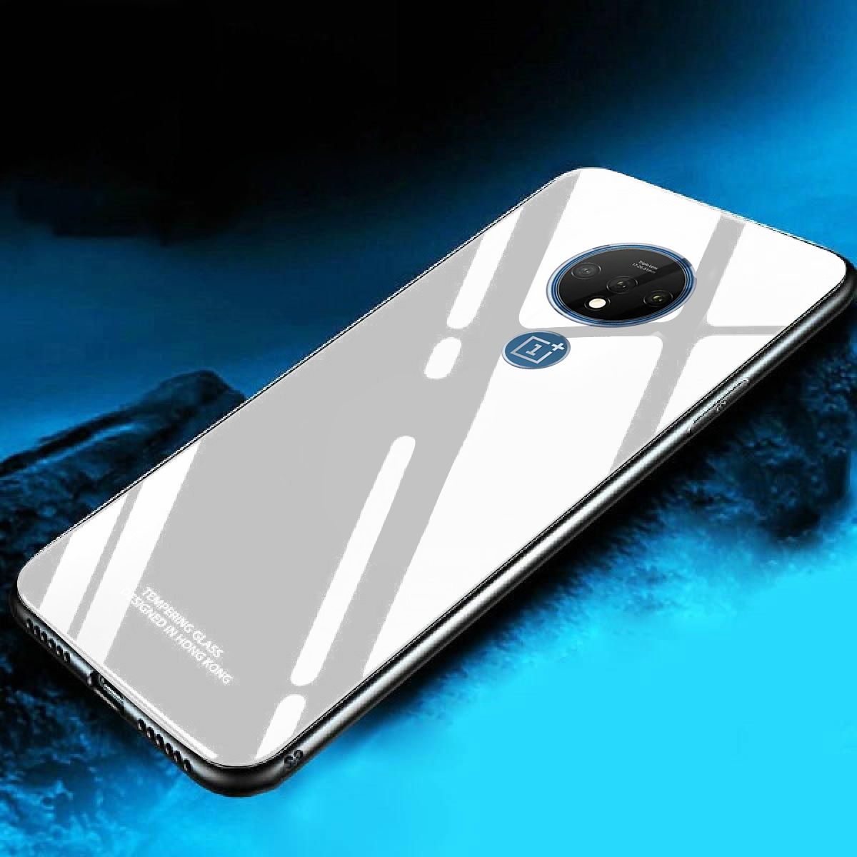 OnePlus 7T Glass Hard Ultra High Protection Case- White
