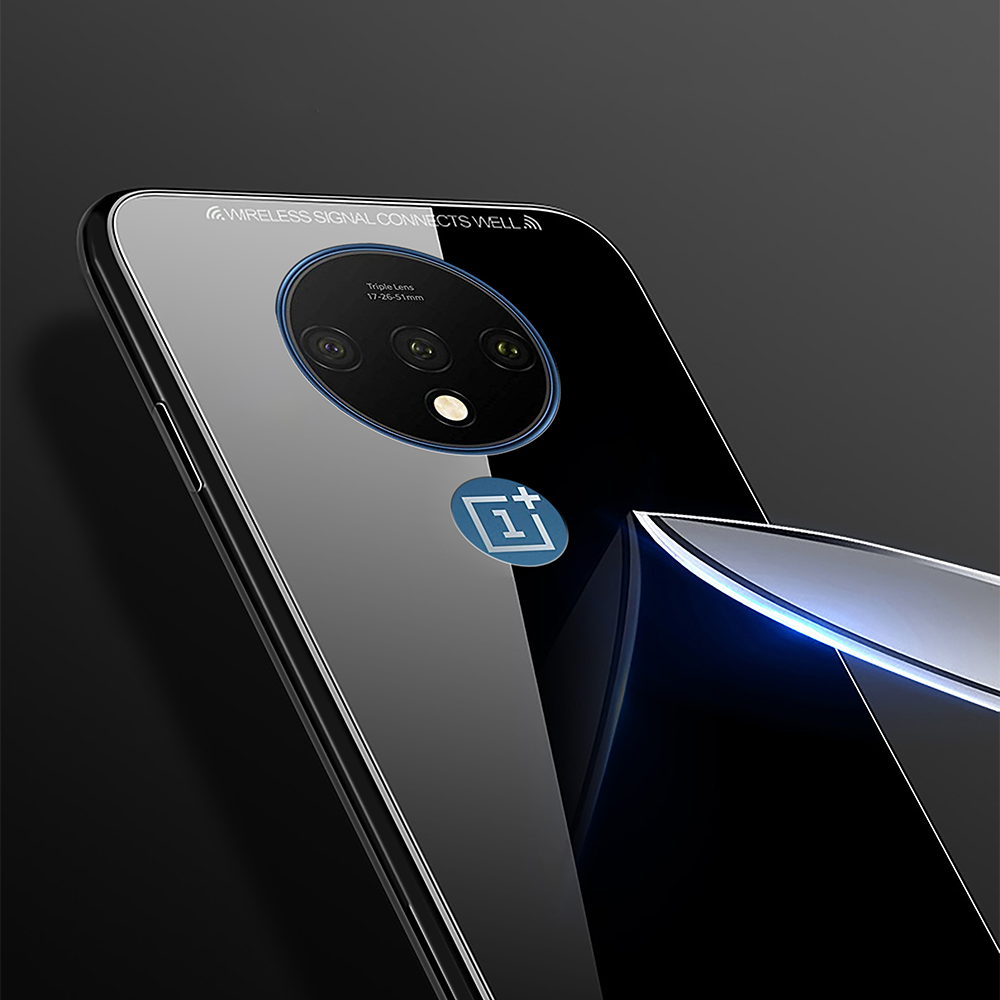 OnePlus 7T Glass Hard Ultra High Protection Case- Black