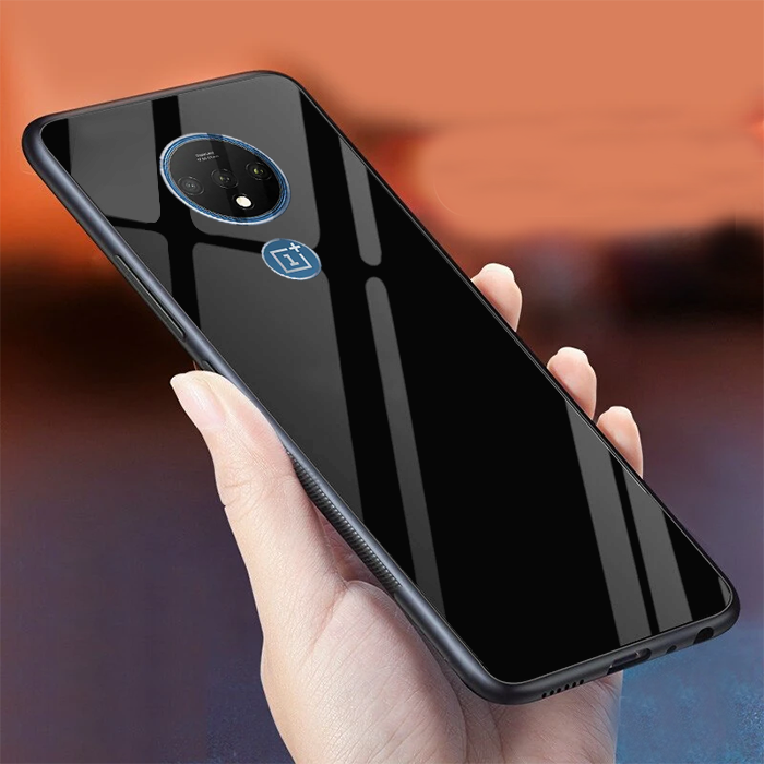OnePlus 7T Glass Hard Ultra High Protection Case- Black