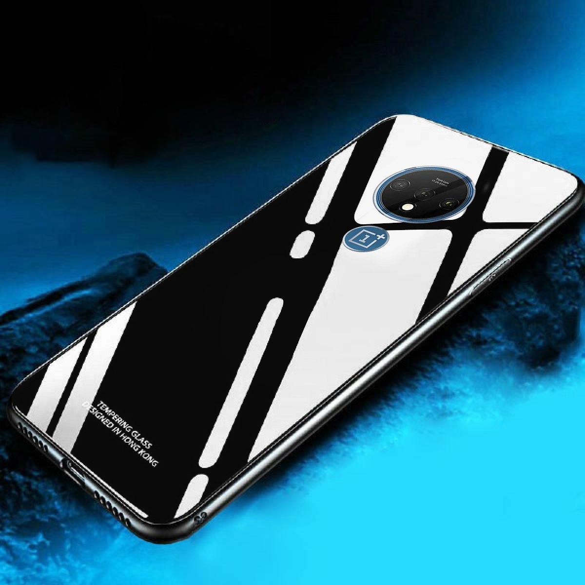 OnePlus 7T Glass Hard Ultra High Protection Case- Black