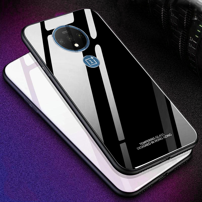 OnePlus 7T Glass Hard Ultra High Protection Case- Black