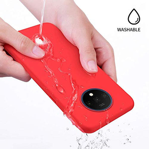 OnePlus 7T Luxury Silicone Jelly Ultra Protection Back Case- Red