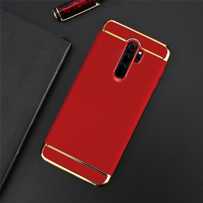 Redmi Note 8 Pro Electroplating 3 in 1 Hard Back Case- Red