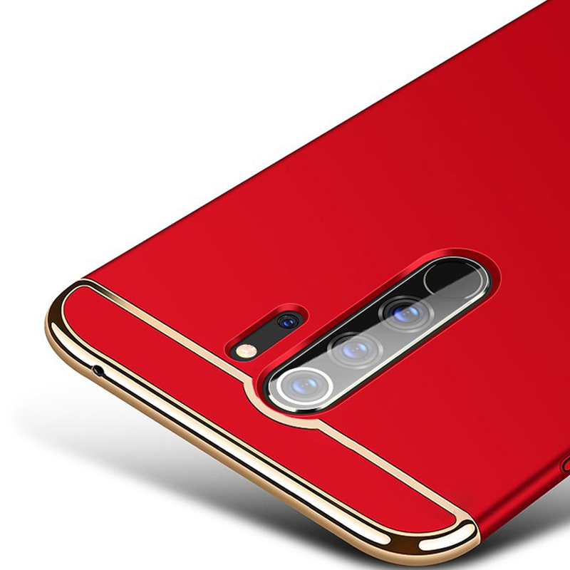 Redmi Note 8 Pro Electroplating 3 in 1 Hard Back Case- Red