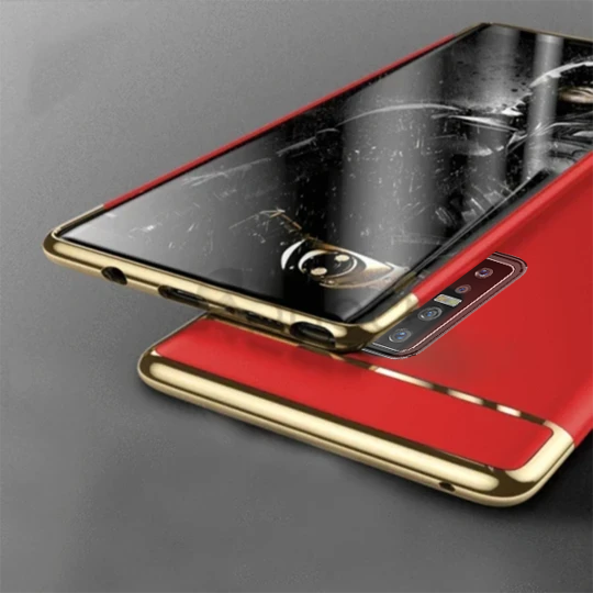 Vivo V17 Pro Electroplating 3 in 1 Hard Back Case- Red