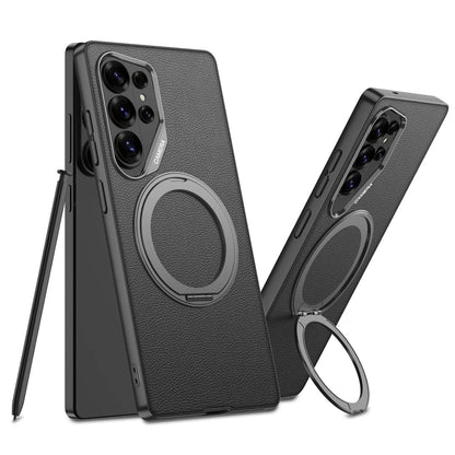 Galaxy S25 Ultra Premium Leather Case – Metal Kickstand | Slim & Stylish