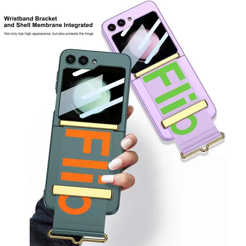 Galaxy Z Flip5 Stretch Wristband Folding Fall Protection Case