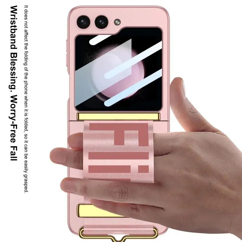 Galaxy Z Flip5 Stretch Wristband Folding Fall Protection Case