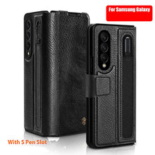 Load image into Gallery viewer, Nillkin ® Galaxy Z Fold3 Luxury PU Leather With Pen Pocket Flip Case
