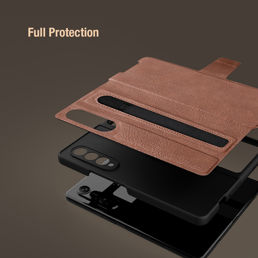 Nillkin ® Galaxy Z Fold5 Luxury PU Leather With Pen Pocket Flip Case
