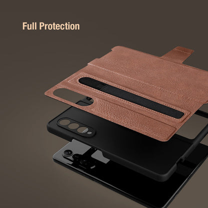 Nillkin ® Galaxy Z Fold5 Luxury PU Leather With Pen Pocket Flip Case