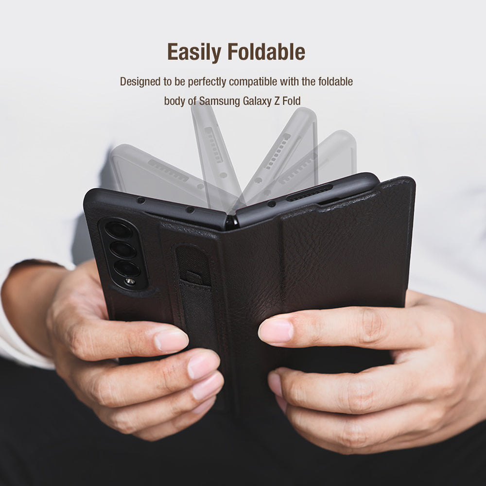 Nillkin ® Galaxy Z Fold5 Luxury PU Leather With Pen Pocket Flip Case