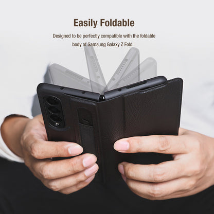 Nillkin ® Galaxy Z Fold5 Luxury PU Leather With Pen Pocket Flip Case