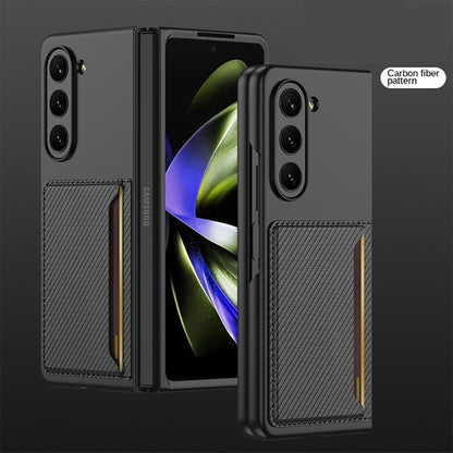 Galaxy Z Fold5 With Card Holder Leather Stand Protective Case