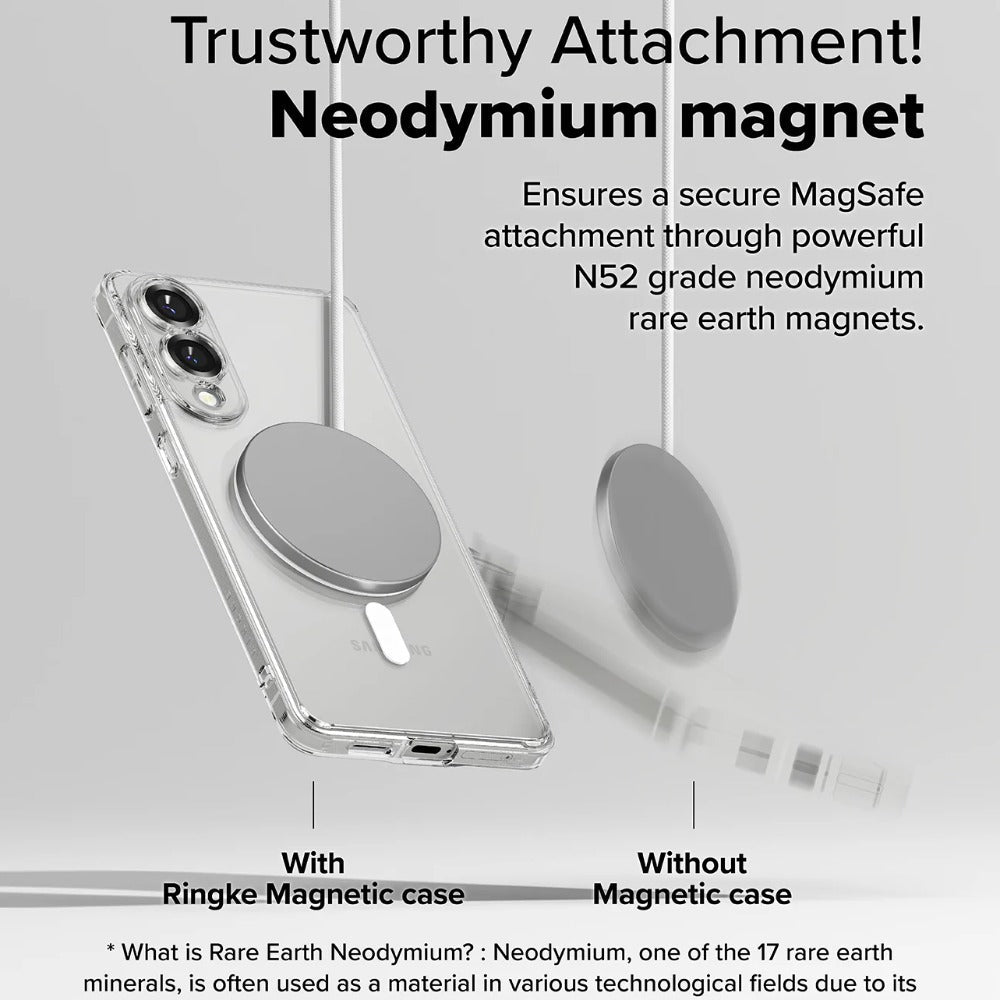Galaxy S25 Edge MagSafe Shockproof Transparent Clear Case