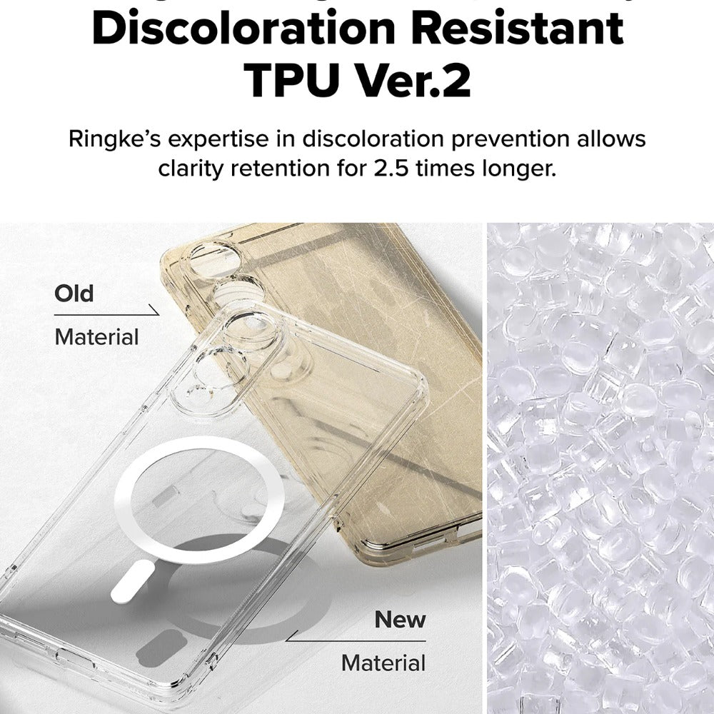 Galaxy S25 Edge MagSafe Shockproof Transparent Clear Case